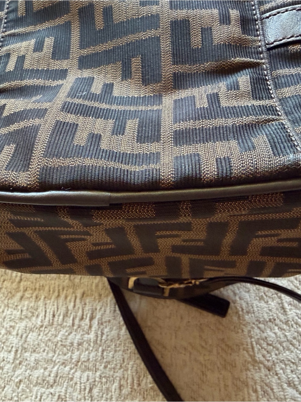 Fendi Brown/Black FF Monogram Zucca Bag - Picture 4 of 10